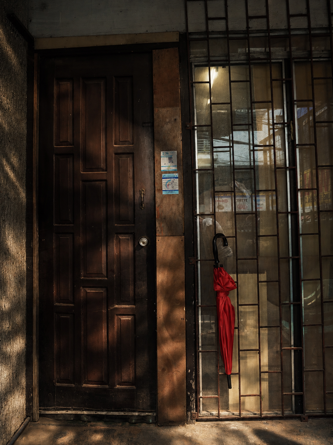 The humble front door to the Wabi Woodistry workshop, tucked into a busy urban street